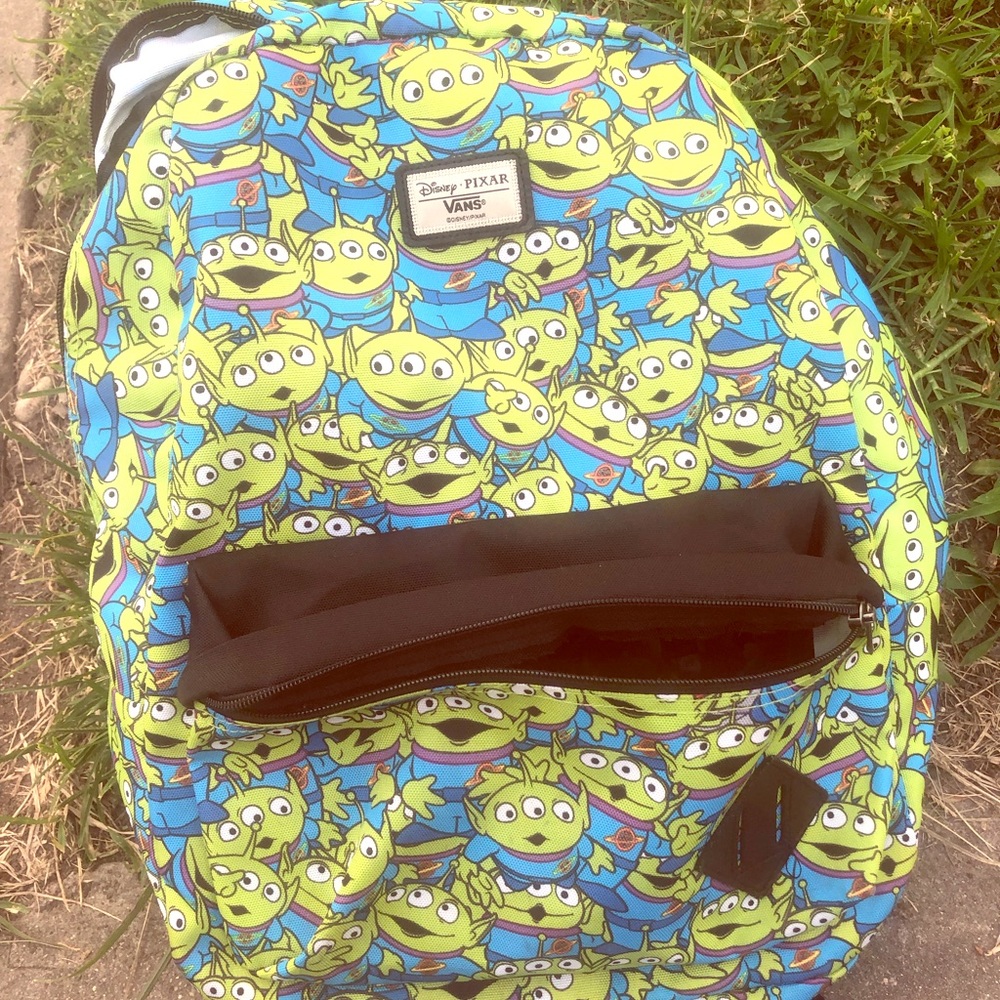 Limited edition vans toy story backpack.